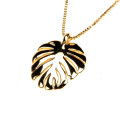 Shangjie OEM Collier Hawaiian 18K Gold Collier Real Gold plaqued Monstera Leaf Pendant femme Hawaiian Jewelry Hawaiian